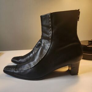 PRADA Short Boots Shoes EU 37.5 US 7.5 Black Authentic